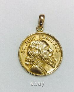 14k Solid Yellow Gold Round Coin Pendant 4Grams(399$)