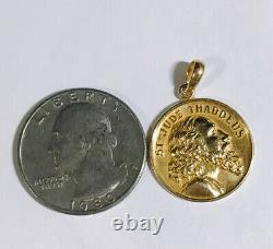 14k Solid Yellow Gold Round Coin Pendant 4Grams(399$)