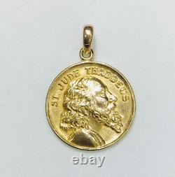 14k Solid Yellow Gold Round Coin Pendant 4Grams(399$)