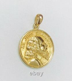 14k Solid Yellow Gold Round Coin Pendant 4Grams(399$)