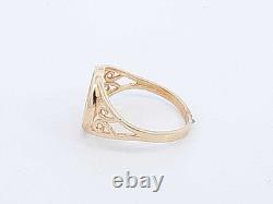 14k Yellow Gold 2.1 Grams Coin Ring Size 5 Aa0425irsa