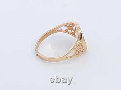 14k Yellow Gold 2.1 Grams Coin Ring Size 5 Aa0425irsa