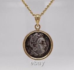 14k Yellow Gold Ancient Roman Coin Pendant 4.9 Grams