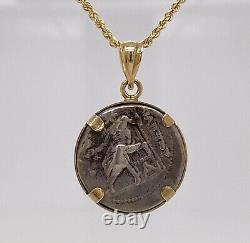 14k Yellow Gold Ancient Roman Coin Pendant 4.9 Grams