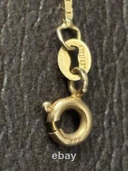 14k Yellow Gold Chain And Bezel For 1/20 Gold Coin- L 18 Inches W 4.9 Grams