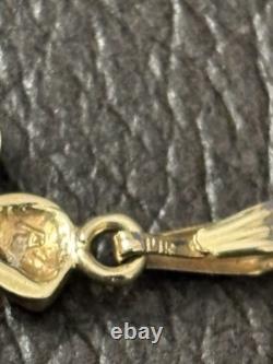 14k Yellow Gold Chain And Bezel For 1/20 Gold Coin- L 18 Inches W 4.9 Grams
