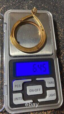 14k Yellow Gold Coin Bezel 6.45 gram