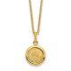 14k Yellow Gold Coin Necklace Pendant Charm Fine Jewelry Women Gifts Her