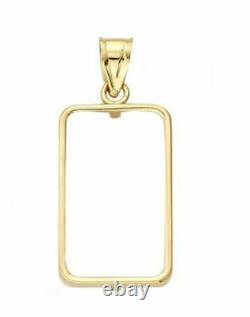 14k Yellow Gold Tab Back Style Coin Bezel 5 gram pamp Gold Credit Suisse Bar