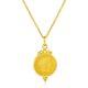 14k Yellow Gold With Round Roman Coin Pendant