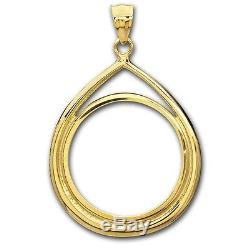 14kt Solid Gold Fits 1oz Gold Eagle Tear Drop Bezel 6.7 Grams $318.88