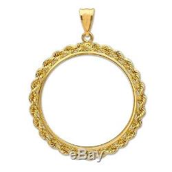 14kt Solid Gold For 1/10oz Gold Eagle Solid Rope Bezel 2.6 Grams $158.88