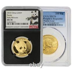 15 Gram Chinese Gold Panda Coin MS70 (Random Year, Label, PCGS or NGC)