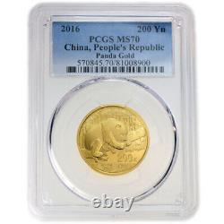 15 Gram Chinese Gold Panda Coin MS70 (Random Year, Label, PCGS or NGC)