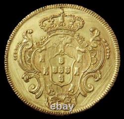 1778 Gold Brazil 6400 Reis Maria I And Peter III Au Details Coin