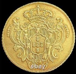 1780 Gold Brazil 6400 Reis Maria I And Peter III Coin Rio De Janeiro Mint