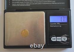 1786 SPAIN CHARLES IV 1/2 Escudo Madrid Gold Coin 1.7 grams Carol IIII España