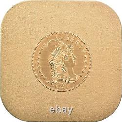 1797 Draped Bust 99.28 Grams 24K Gold Plated Plate Coin 3896