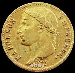 1809 A Gold France 20 Francs 6.4516 Grams Napoleon Coin Paris Mint