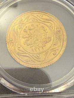 1816 GOLD TURKEY OTTOMAN 2 Rumi Altin PCGS AU KM 614 (4.70 Grams)