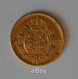 1817 SPAIN Fernando VII 1/2 Escudo Madrid Gold Coin 1.8 gram Ferdinand España