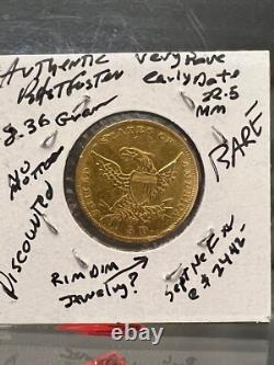 1836 Liberty USA Gold Half Eagle $5 Coin-EXTRA FINE PLUS-AU VERY Rare Early Date