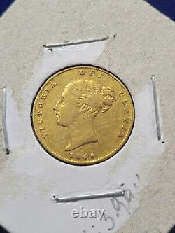 1846 Gold HALF-Sovereign Great Britian Coin 0.1176 AGW 3.99 GRAMS