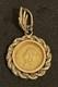 1849 $1 Dollar Liberty Head Coin In 14k Gold Bezel 5.5 Grams