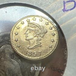 1853 California Gold Token 1/2 Dollar Round Liberty Head