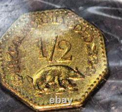 1857 California Gold 1/2 octagonal uncirculated coin/. 6 Gram 24k Gold