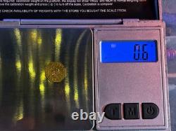 1857 California Gold 1/2 octagonal uncirculated coin/. 6 Gram 24k Gold