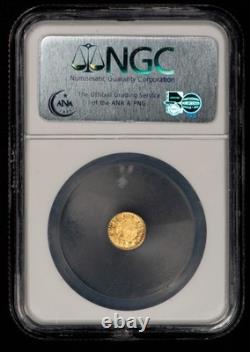 1859 California Gold Token Indian Wreath Round NGC MS 65.18 grams G5738