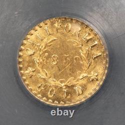 1859 California Gold Token Indian Wreath Round NGC MS 65.18 grams G5738