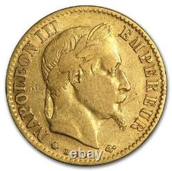 1865 10 Francs NAPOLEON 3 EMPEREUR 3.22 Grams Gold Coin