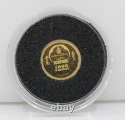 1865 2015 Abraham Lincoln 1000 Torpor Mongolia 0.5 gram 0.9999 Fine Gold Coin