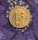 1865-b Emperador Maximiliano, Mexico Minted, (. 49) 1/2 Gram, 22k Gold Coin