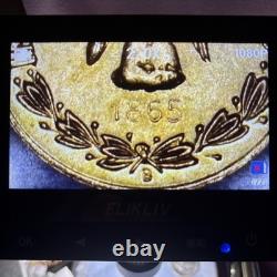 1865-B Emperador Maximiliano, Mexico Minted, (. 49) 1/2 Gram, 22k Gold Coin