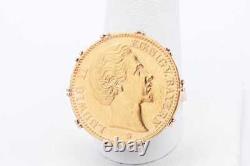 1872 Koenig V. Bayern Ludwig 2 Gold Coin Ring 13.1 Grams Size 9.25 Eb0125wrxsa