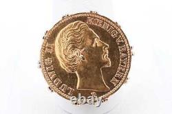 1872 Koenig V. Bayern Ludwig 2 Gold Coin Ring 13.1 Grams Size 9.25 Eb0125wrxsa