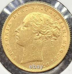 1873 RARE Victoria British Gold Sovereign 8.01 Grams Lustrous Coin