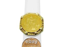 1878 Gold 20 Francs Coin Ring 14k Gold Setting 30.8 Grams Size 8.5