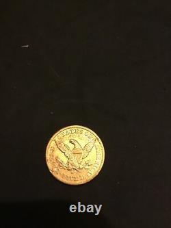 1880 $5 Five Dollar Gold Coin 8.4 Grams Liberty Half Eagle USA 1880