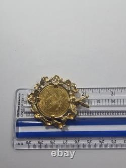 1881 $10 U. S. Gold Coin In Nugget Style 14 Kt Y/g Pendant 32+ Grams