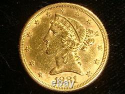 1881 $5 Five Dollar Gold Coin 8.4 Grams Liberty Half Eagle USA 1881