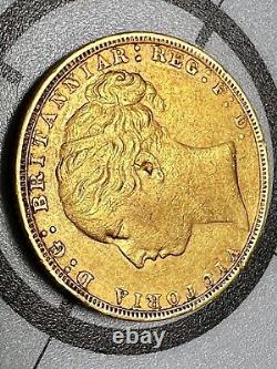 1884 Gold Full Sovereign Coin, Queen Victoria, 22ct Fine Gold, 8 Grams