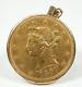 1897-s $10.00 U. S. Liberty Head Gold Coin. 48375 Oz Agw 18.5 Grams With Bezel
