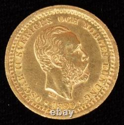 1899 EB Sweden 5 Kronor Gold Coin