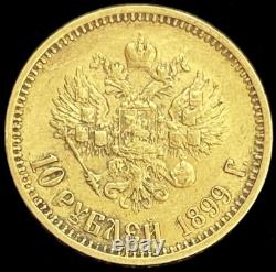 1899 O3 Gold 10r 8.60 Grams Nicholas II Coin