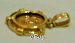 18K Yellow Gold Roman Coin Pendant Heavy 10.2 Grams