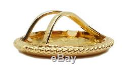 18k & 21k yellow gold sovereign coin slide necklace pendant/enhancer 3.80 grams